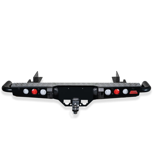 Triton MN 02010-2015 022-03 Jack Rear Bar with Light Kit and Chrome Step Plate Package - SKU MCC-02003-203MNSPL