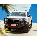 Hilux 2020-On  707-02 Falcon Bull Bar Black A-Frame Package (LED Foglight) - SKU MCC-01021-702FOGUP