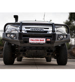 Dmax RT 2012-2016 707-02 Falcon Bull Bar Black A-Frame Package (LED Foglight) - SKU MCC-08002-702FOGUP