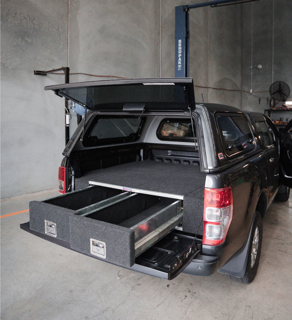 Ranger/BT50 2011-2021 4401 Galvanised Steel Carpet Dual Drawer System - SKU MCC-05003-4401